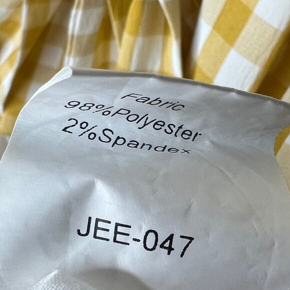 Jessakae Yellow Gingham Midi Dress Size XL - Picture 3 of 7